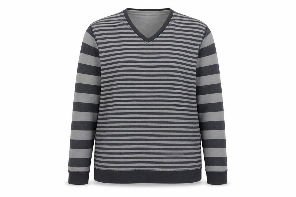 Easy Womens Blue Striped  Pullover Jumper Size 2XL