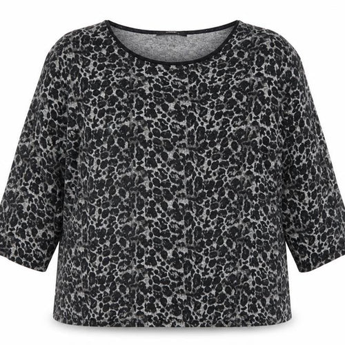 George Womens Black Animal Print  Pullover Sweatshirt Size 16