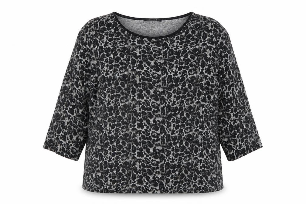 George Womens Black Animal Print  Pullover Sweatshirt Size 16