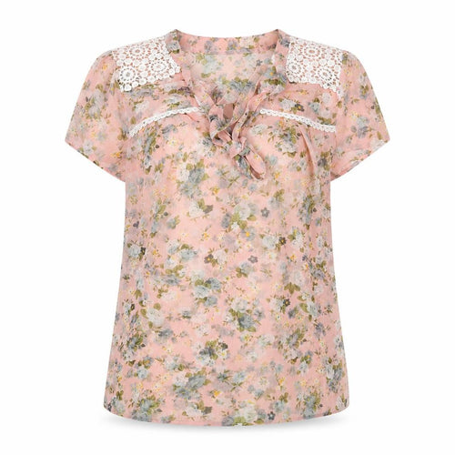 G:21 Womens Pink Floral  Basic Blouse Size 8