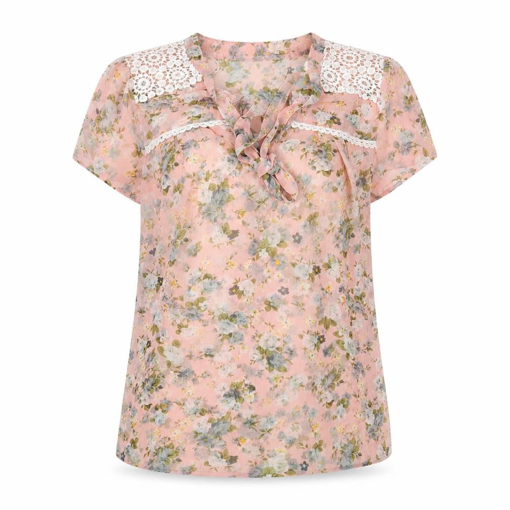 G:21 Womens Pink Floral  Basic Blouse Size 8