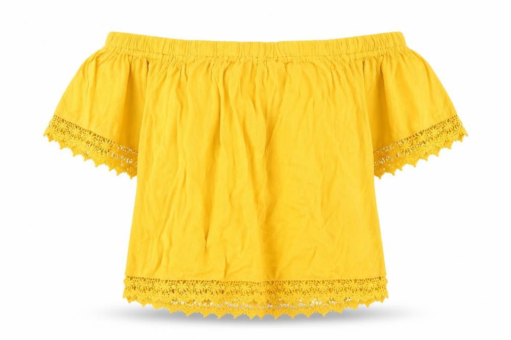 Select Womens Yellow   Basic Blouse Size 8