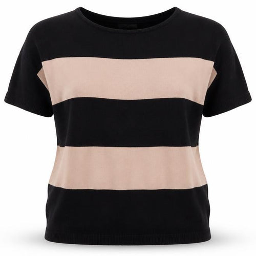 Gap Womens Black Striped Knit Pullover Jumper Size M