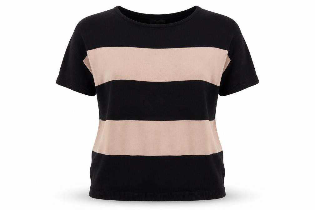 Gap Womens Black Striped Knit Pullover Jumper Size M