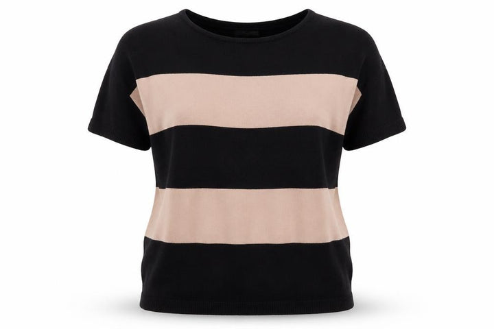 Gap Womens Black Striped Knit Pullover Jumper Size M