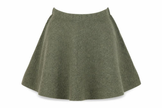 Front view of Primark women’s green a-line skirt, size UK 10