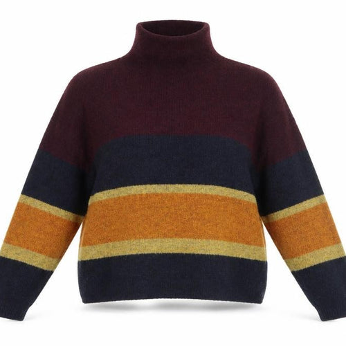New Look Womens Blue Striped  Pullover Jumper Size L