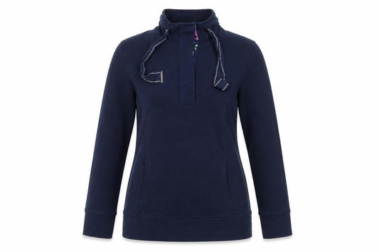 Front view of Tu women’s blue jersey jacket, size UK 8