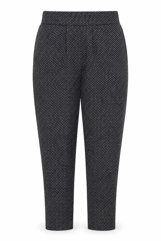 Preworn Womens Black Polka Dot   Trousers Size 10 L28 in