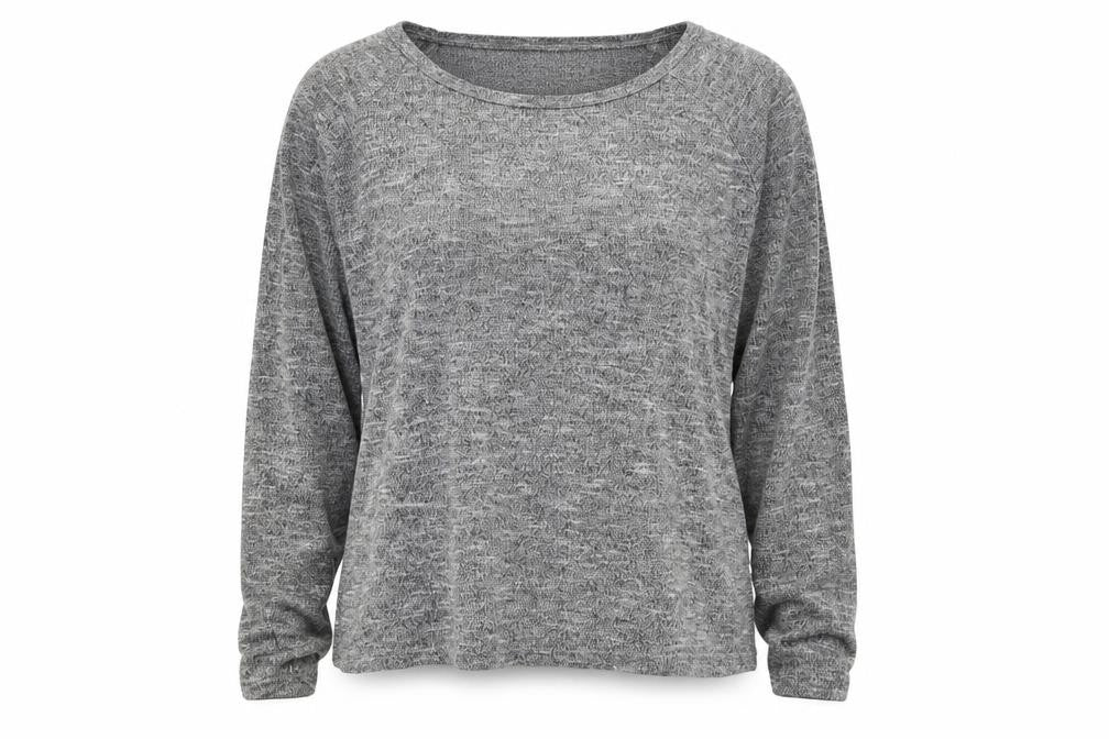 Front view of Atmosphere women’s grey basic blouse, size UK 12