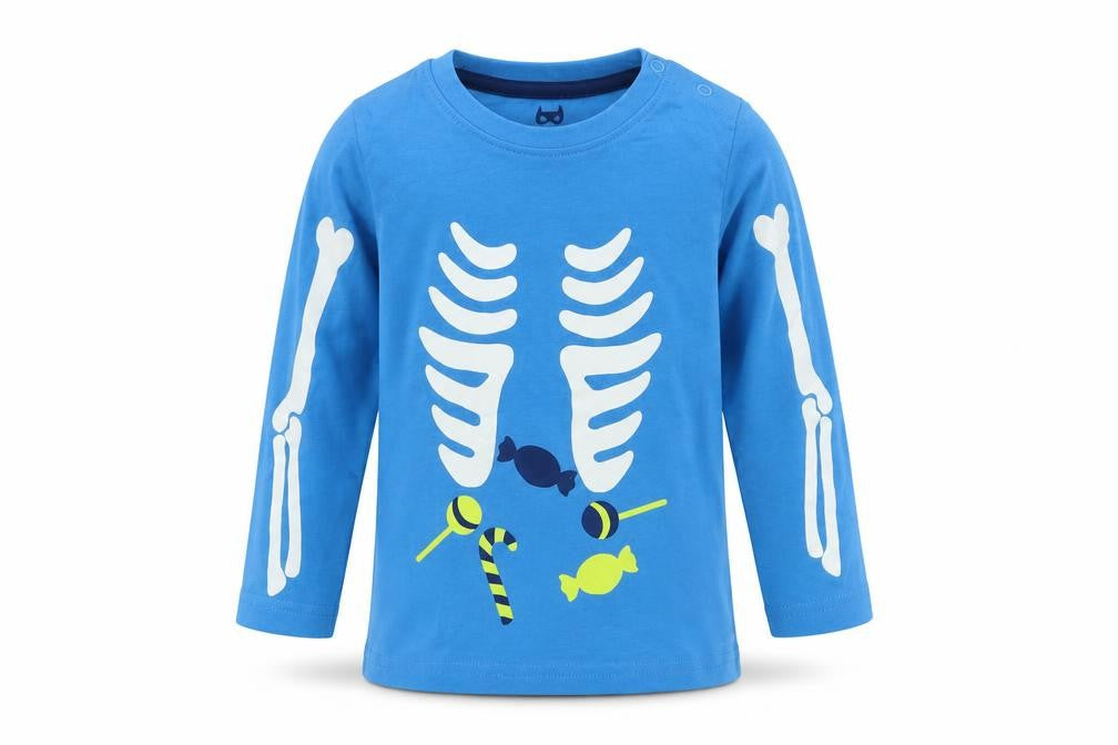 Lupilu Boys Blue  Jersey Basic T-Shirt Size 12-18 Months  - Bones