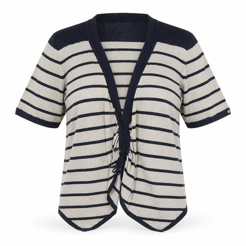 Precis Womens Beige Striped  Cardigan Jumper Size XL