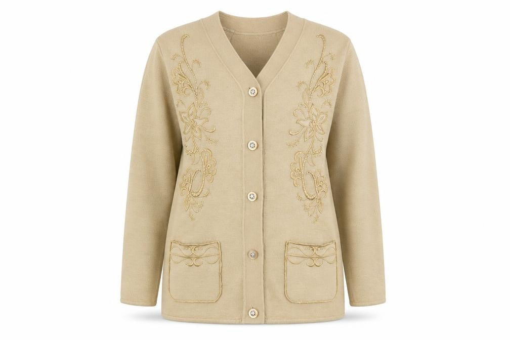 Roman Originals Womens Beige   Cardigan Jumper Size S
