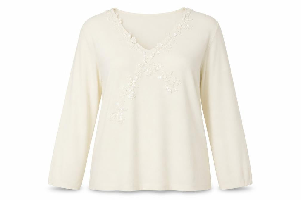 Sky Designs Womens White   Basic Blouse Size L