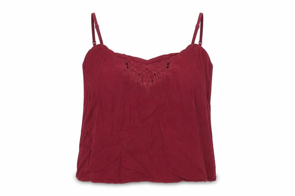 Divided by H&M Womens Red   Camisole Blouse Size 14  - CROPPED
