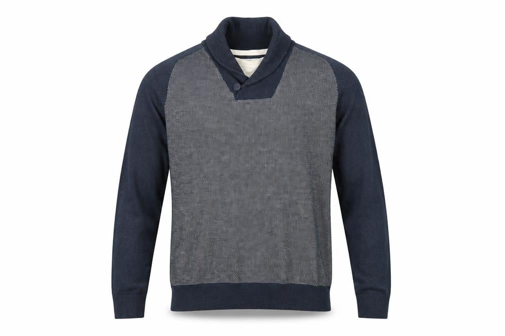Front view of Next men’s black jumper, size M