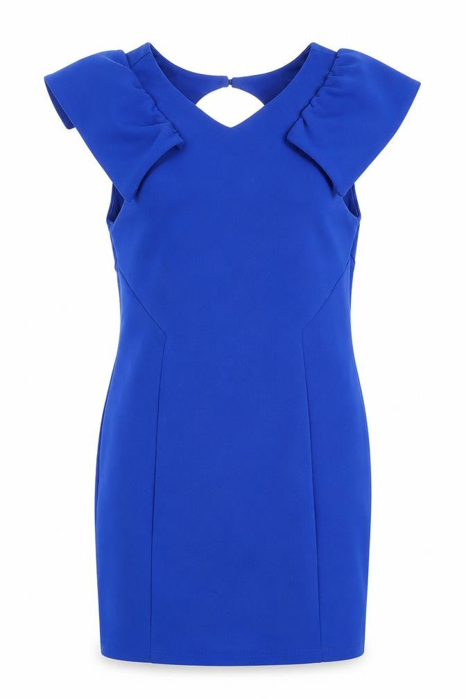 Front view of River Island women’s blue a-line, size UK 8