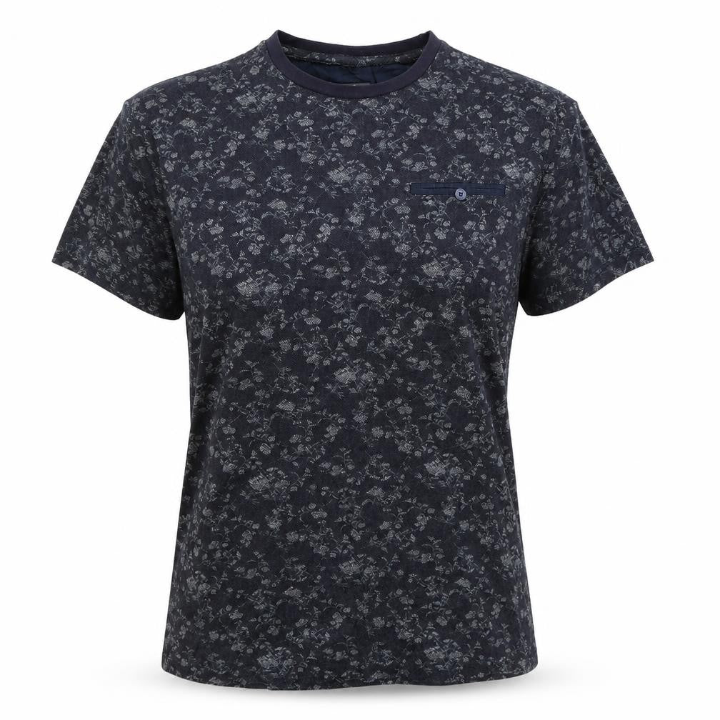 Front view of Next women’s blue floral basic t-shirt, size S