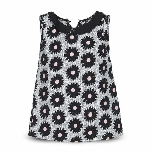 Preworn Womens Grey Floral  Basic Blouse Size S