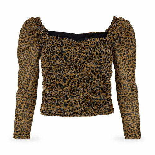 Misguided Womens Multicoloured Animal Print  Basic Blouse Size 6