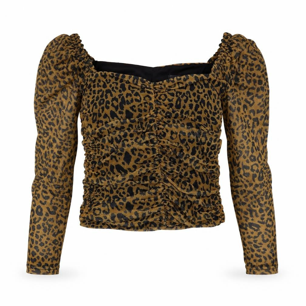 Misguided Womens Multicoloured Animal Print  Basic Blouse Size 6