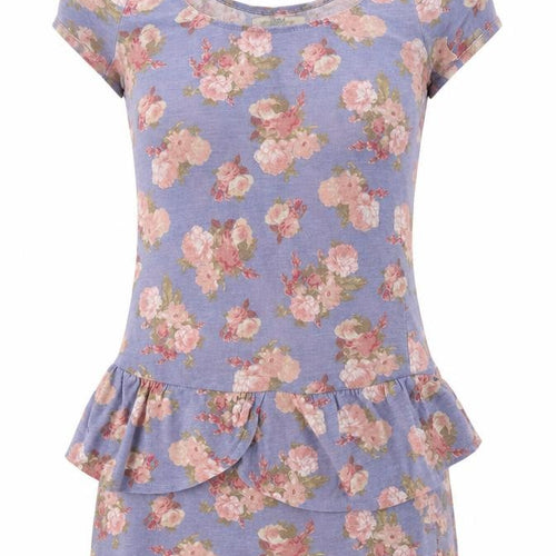 Pull and Bear Womens Blue Floral  A-Line  Size M