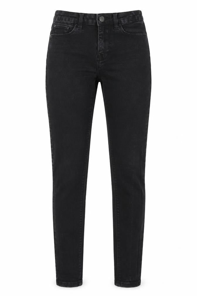 Denim Co. Womens Black  Denim Straight Jeans Size 8 L28 in