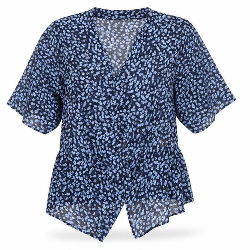 NEXT Girls Blue Floral  Basic Blouse Size 13 Years