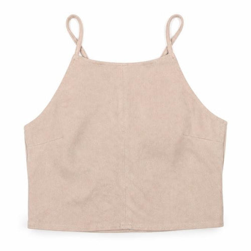 Missguided Womens Ivory  Velour Basic Tank Size 6  - open back