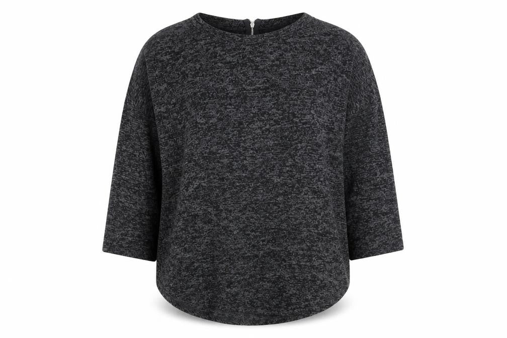Front view of Primark women’s grey knit jumper, size UK 12