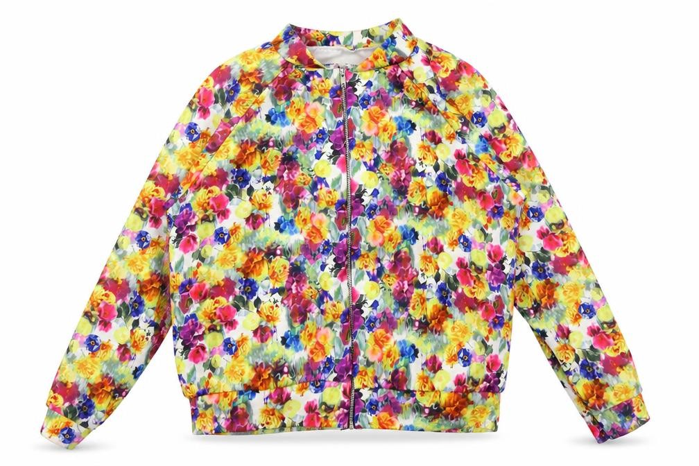 Preworn Womens Multicoloured Floral  Full Zip Sweatshirt Size 14