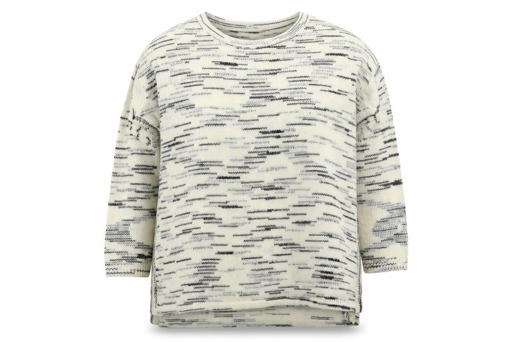 Front view of H&M women’s white tunic jumper, size UK 4