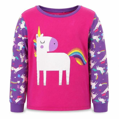 Harry Bear Girls Pink Solid  Top Pyjama Top Size 8 Years  - Unicorns