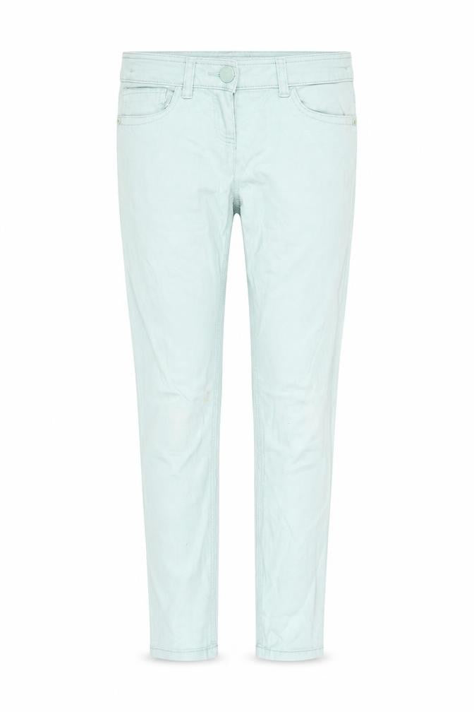 Front view of Next girls’ green straight jeans, size 12, years