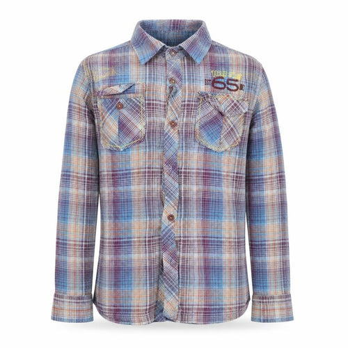 pre worn Girls Blue   Basic Button-Up Size 10-11 Years