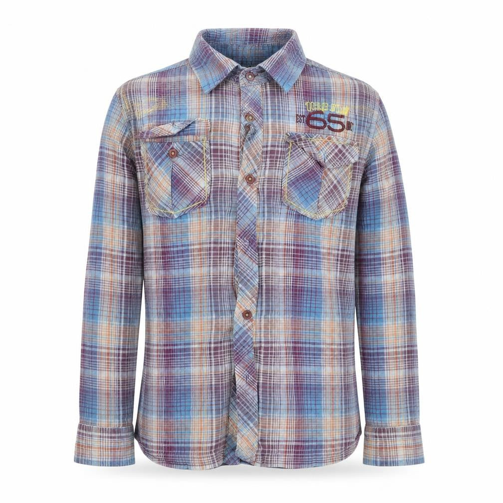 pre worn Girls Blue   Basic Button-Up Size 10-11 Years