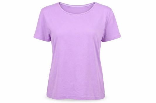 Front view of Bonmarché women’s purple basic t-shirt, size M