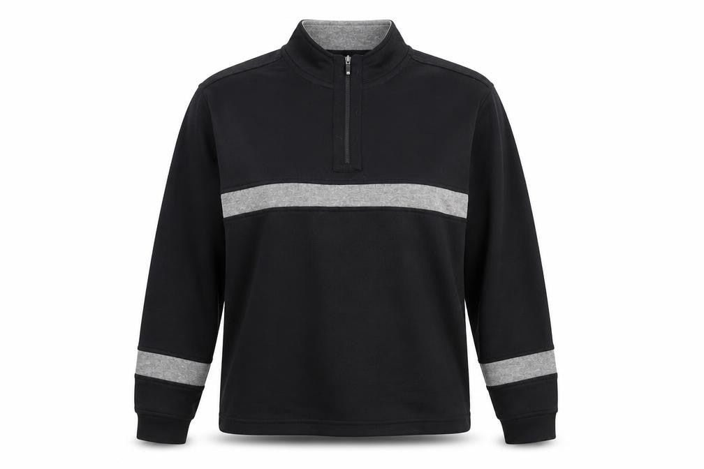 Front view of fj women’s black jumper, size L