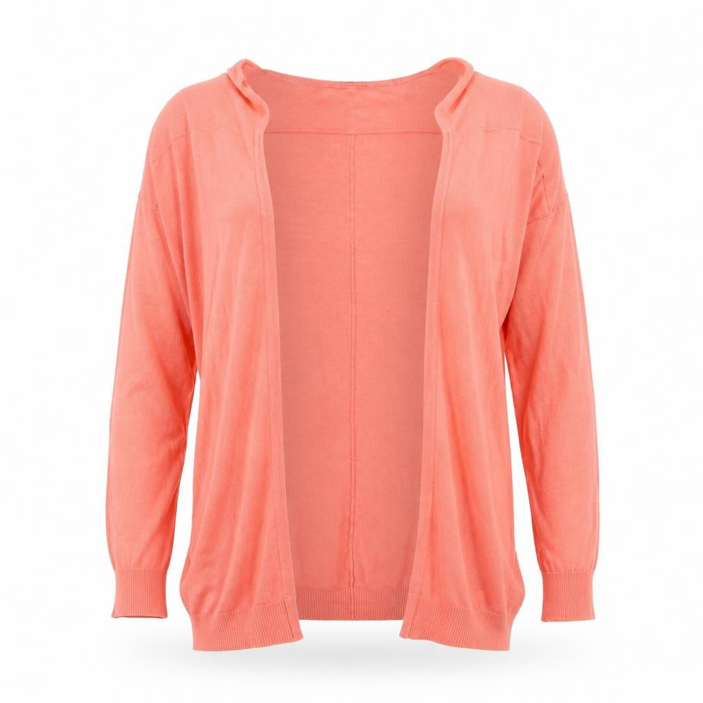 Front view of Atmosphere women’s pink cardigan jumper, size UK 8