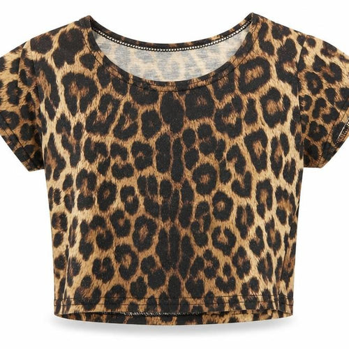 Minx London Girls Brown Animal Print  Basic Tank Size 9-10 Years