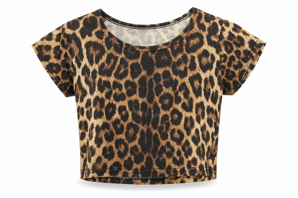 Minx London Girls Brown Animal Print  Basic Tank Size 9-10 Years