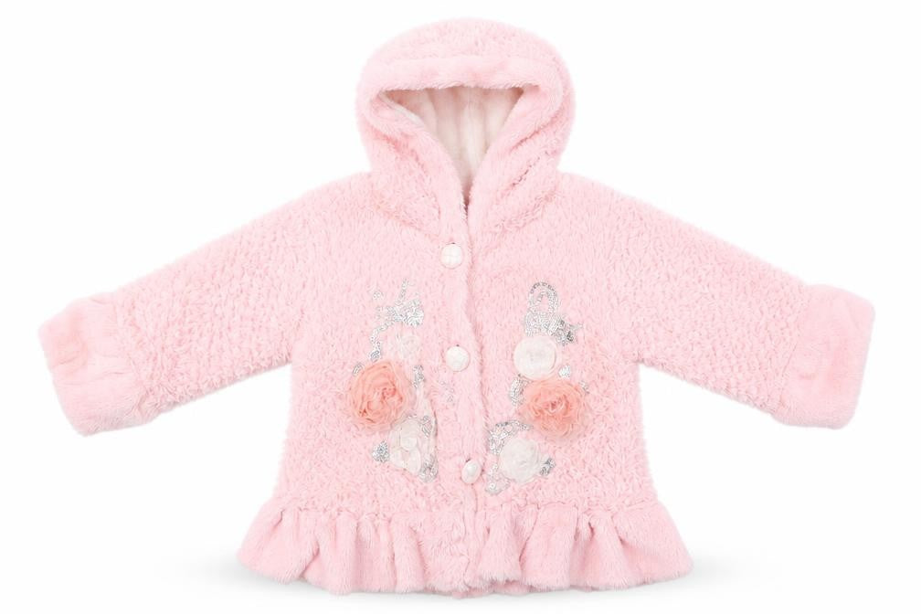 Front view of Acme girls’ pink jacket, size 6, years