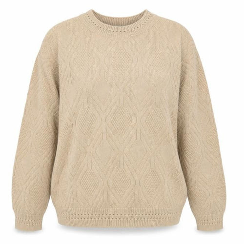 Beau Monde Womens Beige   Henley Jumper Size 14