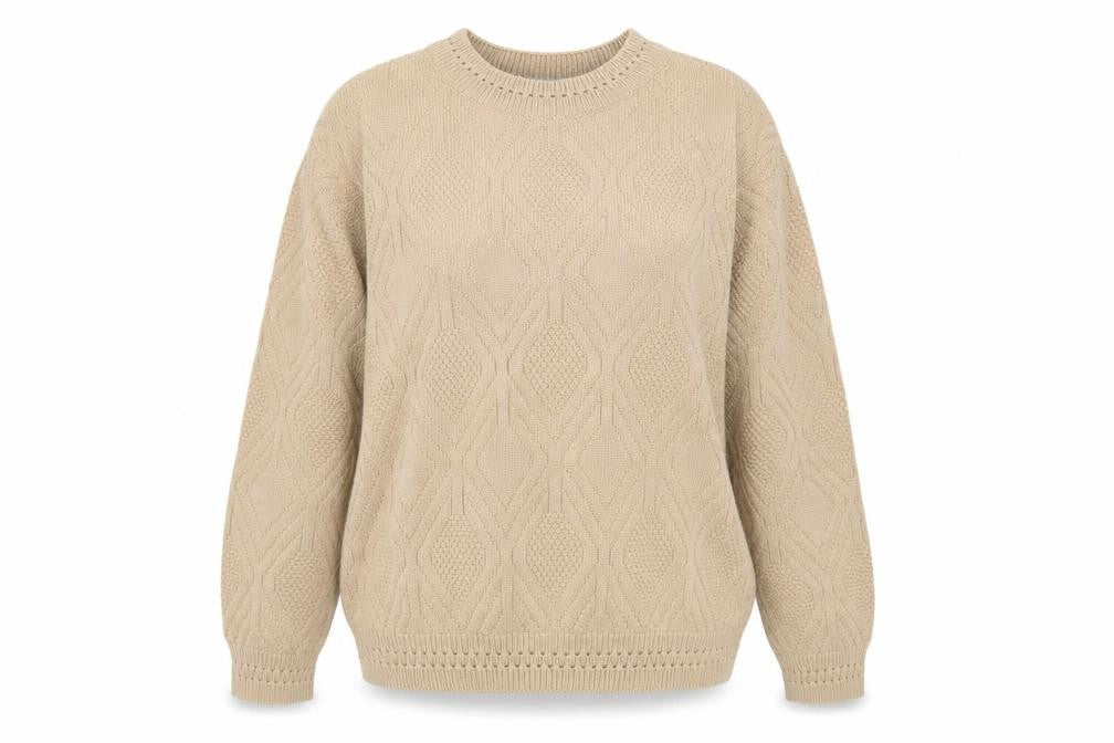 Beau Monde Womens Beige   Henley Jumper Size 14