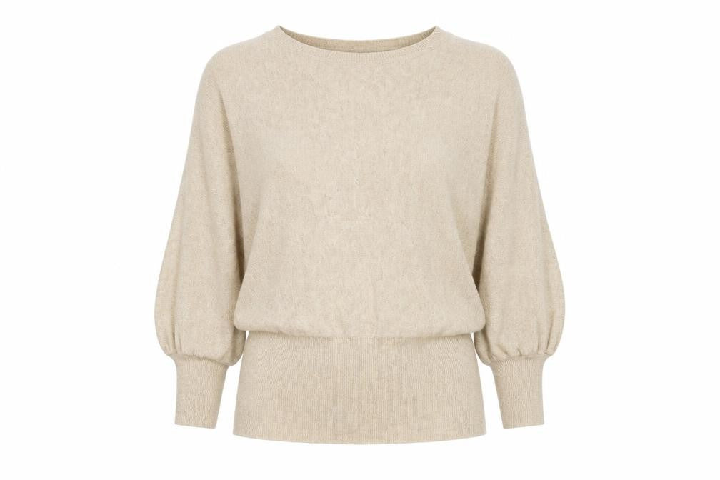 Mizumi Womens Beige  Knit Pullover Jumper Size M