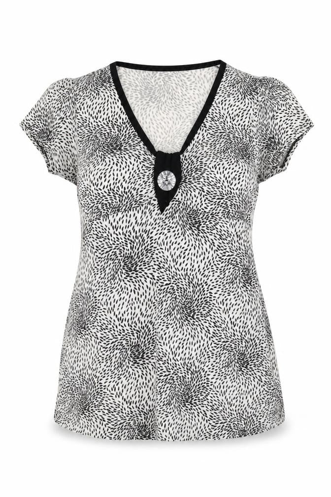 Michele Monetti Womens Black   Basic T-Shirt Size L