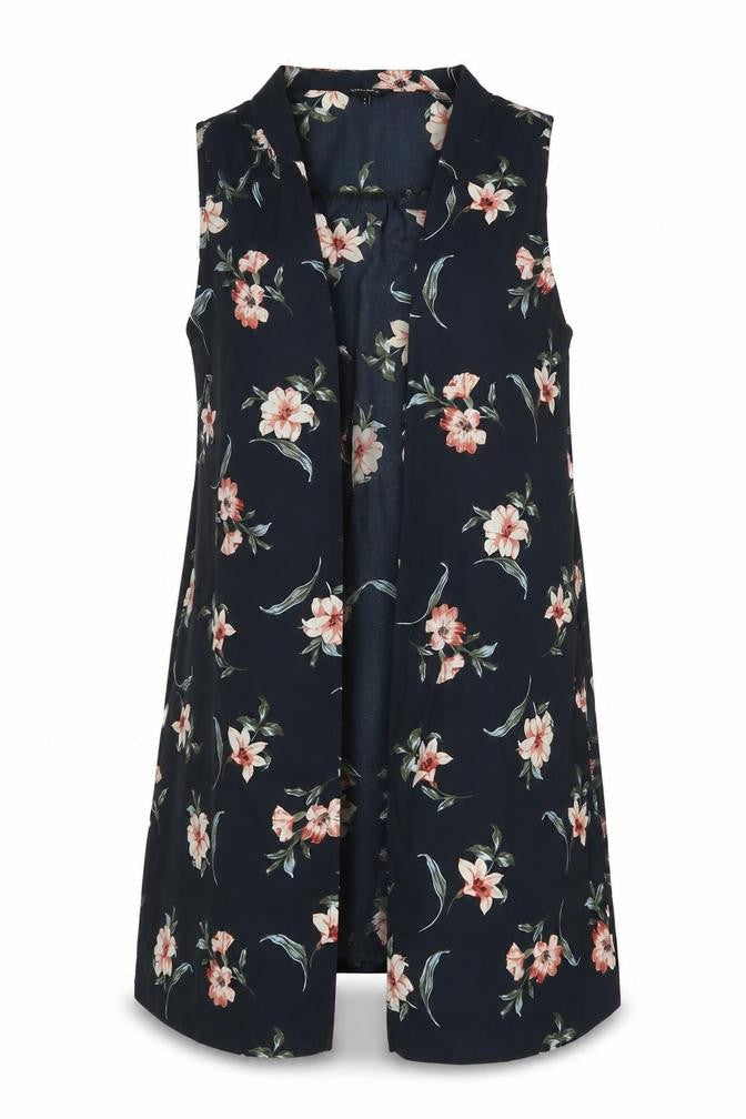 New Look Womens Blue Floral  Cardigan Jumper Size 8