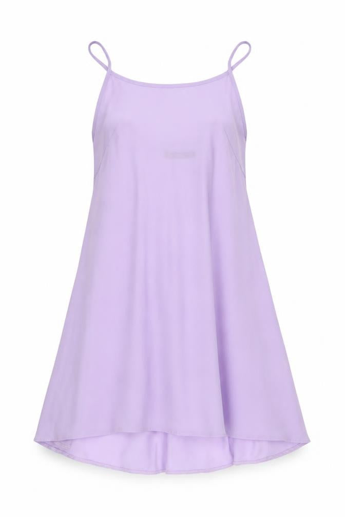 Front view of Atmosphere women’s purple a-line, size UK 12