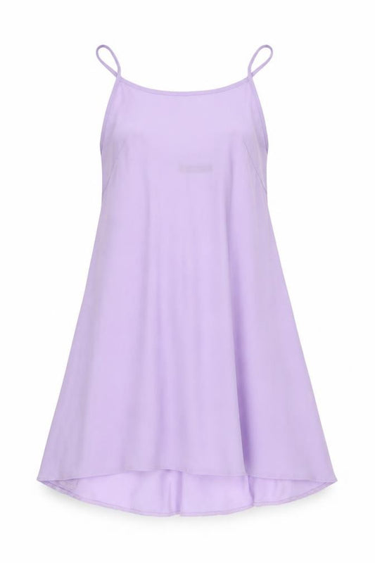 Front view of Atmosphere women’s purple a-line, size UK 12