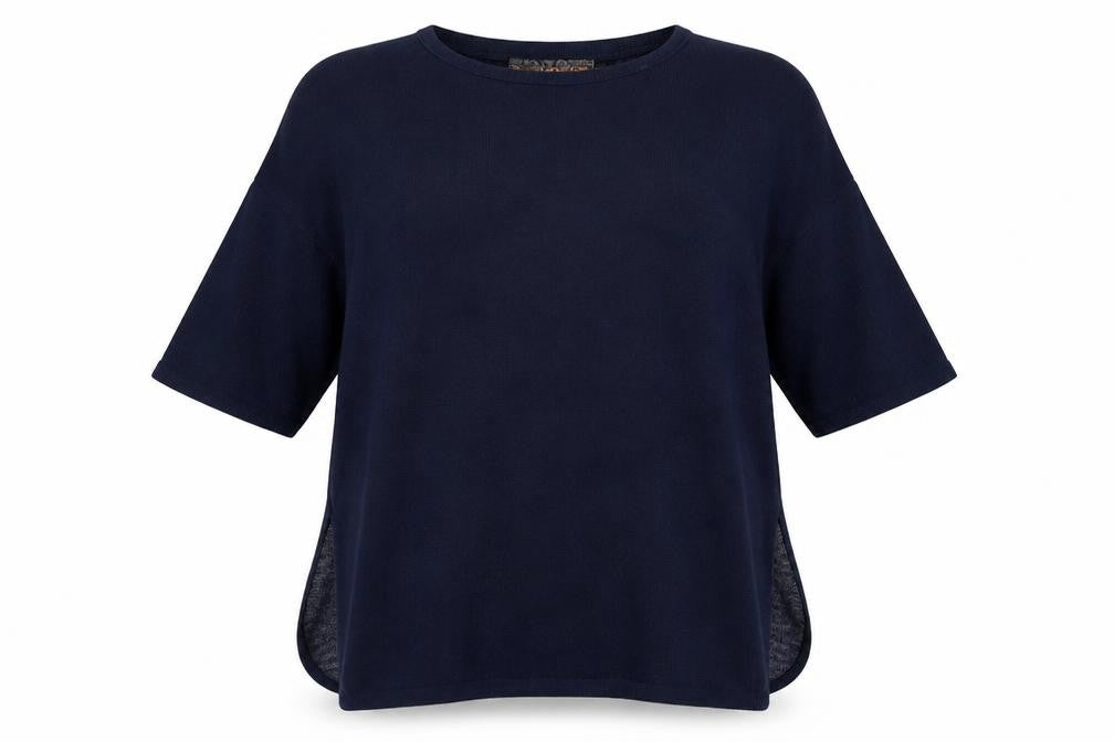 QED London Womens Blue Check  Pullover Jumper Size S
